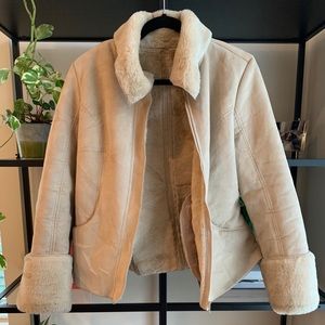 Tan Suede Fur Jacket